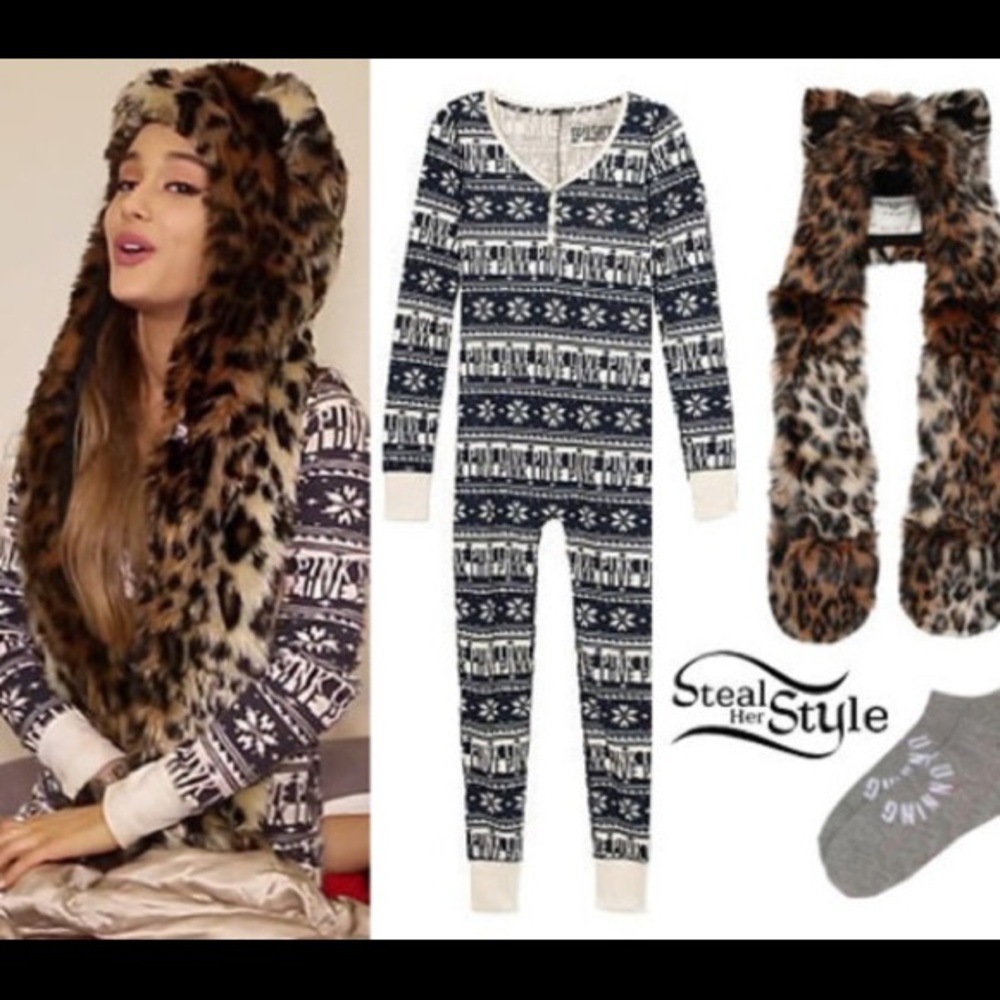 Ariana Grande Fair Isle VS Pink onesie